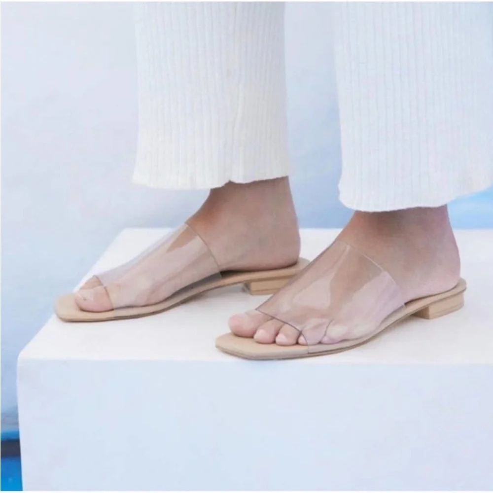 Cult Gaia Tan Minimalist Sandals